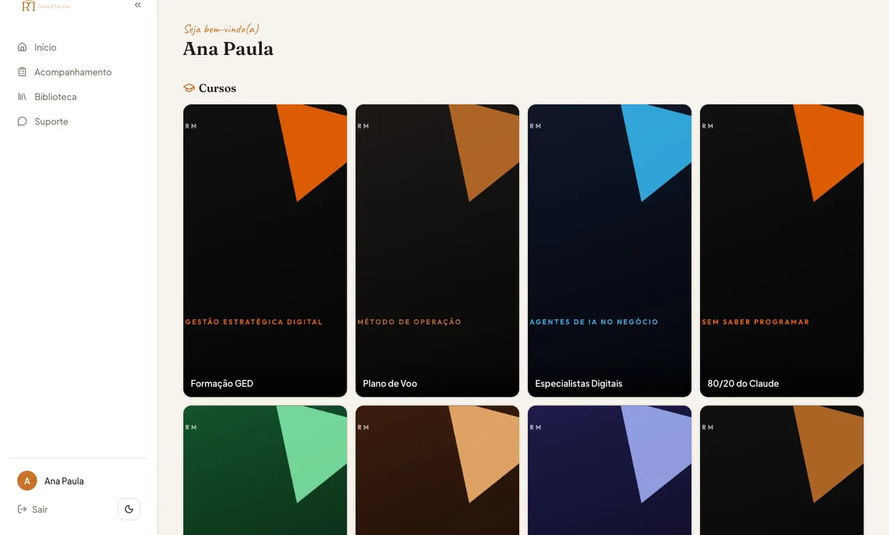 Área de membros do app 360